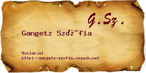 Gangetz Szófia névjegykártya